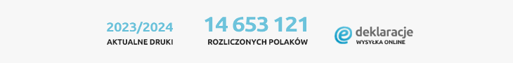 Ponad 9 milionów rozliczonych Polaków, aktualne druki, wysyłka przez edeklaracje. Przejdź na stronę Podatnik.info (otwiera w nowym oknie)
